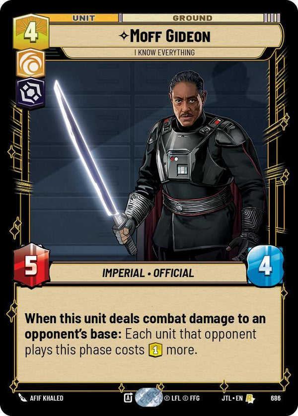 Moff Gideon - I Know Everything (Foil) - Star Wars Unlimited