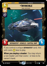 Invincible - Naval Adversary (Foil) - Star Wars Unlimited