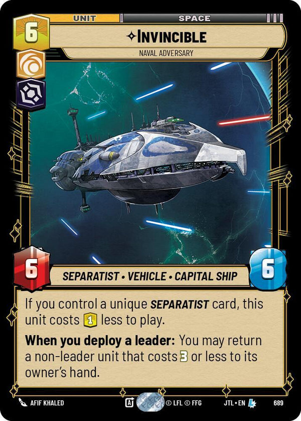 Invincible - Naval Adversary (Foil) - Star Wars Unlimited
