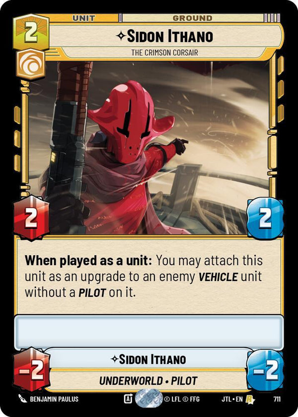 Sidon Ithano - The Crimson Corsair (Foil) - Star Wars Unlimited