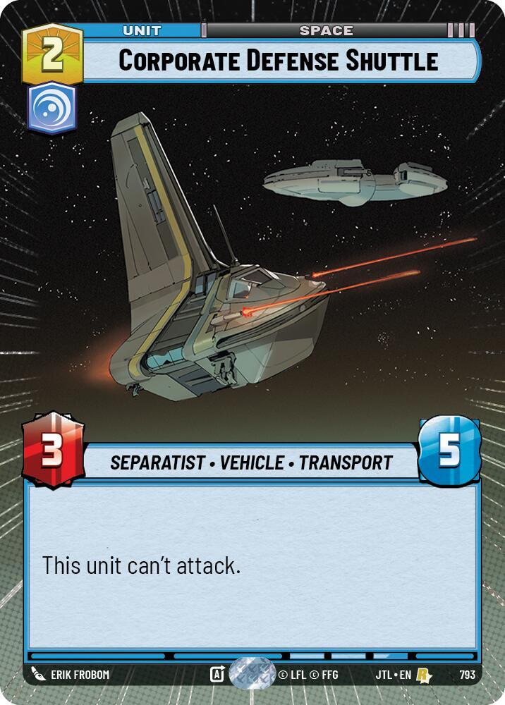 Corporate Defense Shuttle (Hyperspace Foil)
