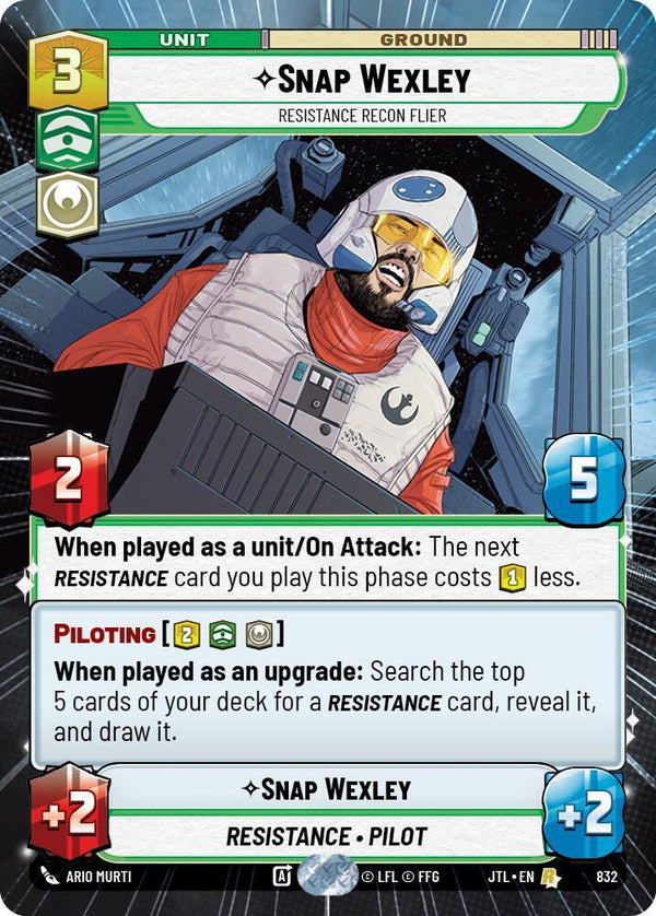 Snap Wexley - Resistance Recon Flier (Hyperspace Foil) - Star Wars Unlimited
