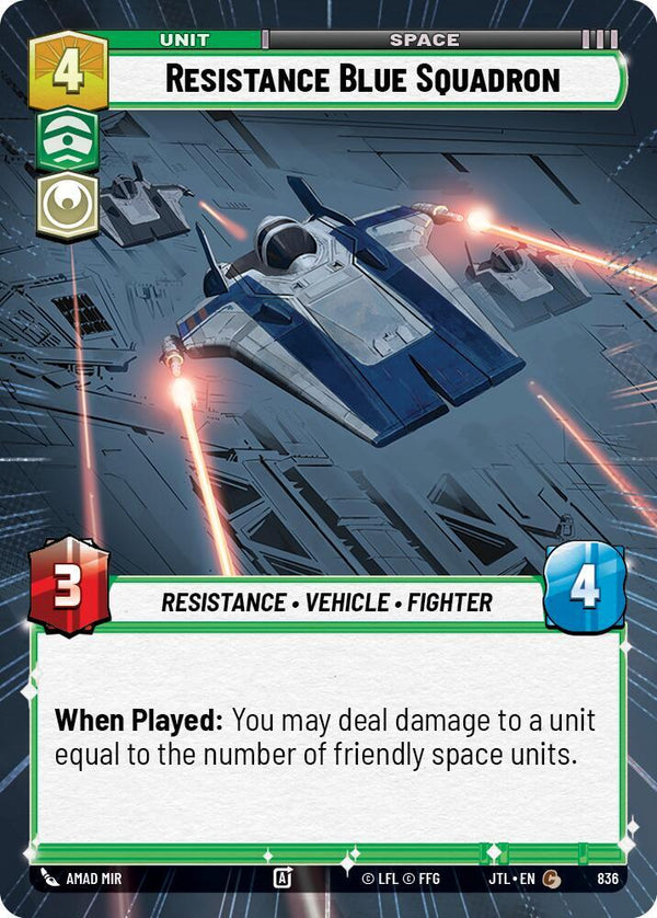 Resistance Blue Squadron (Hyperspace Foil) - Star Wars Unlimited