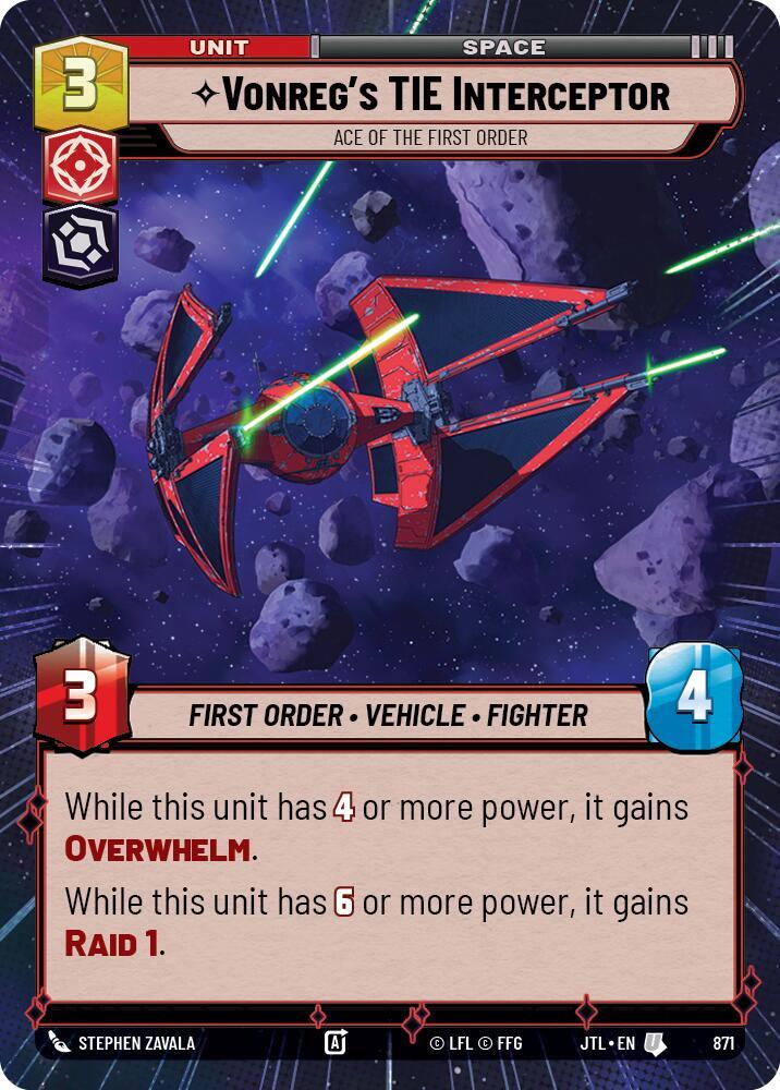Vonreg's TIE Interceptor - Ace of the First Order (Hyperspace Foil)