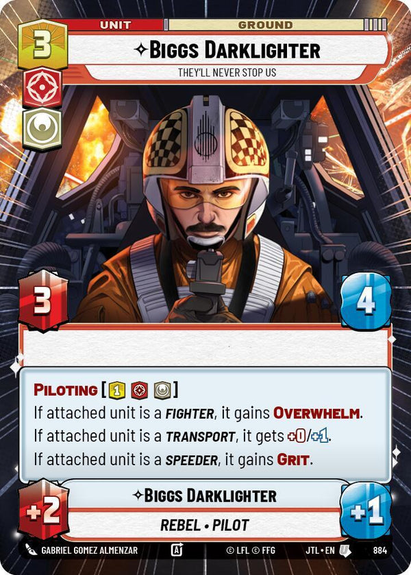 Biggs Darklighter - They'll Never Stop Us (Hyperspace Foil) - Star Wars Unlimited