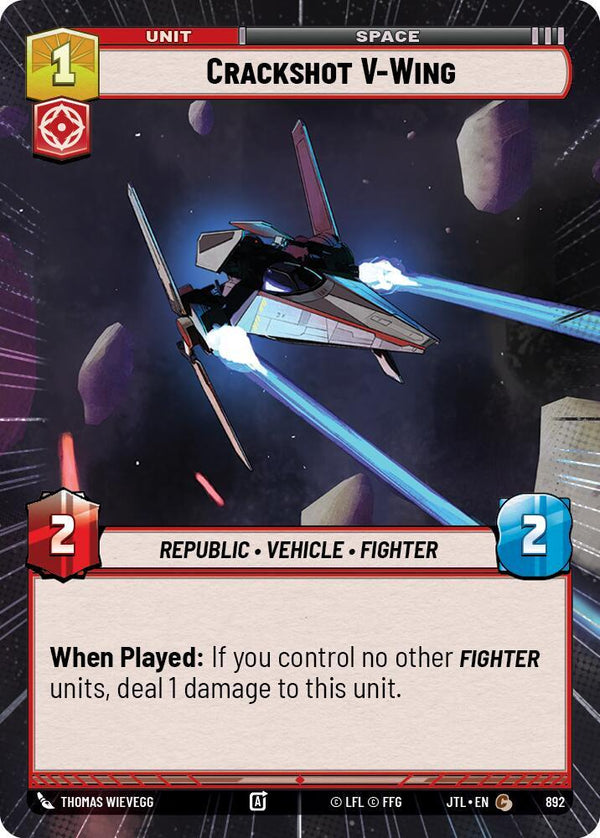 Crackshot V-Wing (Hyperspace Foil) - Star Wars Unlimited