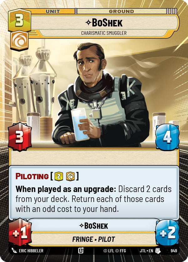 BoShek - Charismatic Smuggler (Hyperspace Foil) - Star Wars Unlimited