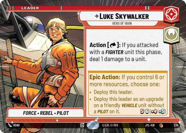 Luke Skywalker - Hero of Yavin (Hyperspace) - Star Wars Unlimited