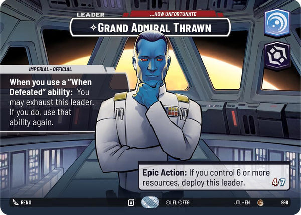 Grand Admiral Thrawn - ...How Unfortunate (Showcase) - Star Wars Unlimited