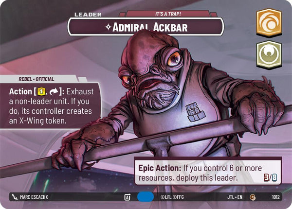 Admiral Ackbar - It's A Trap! (Showcase) (JTL 1012) - Star Wars Unlimited
