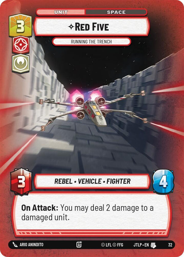 Red Five - Running the Trench (Foil) - Star Wars Unlimited