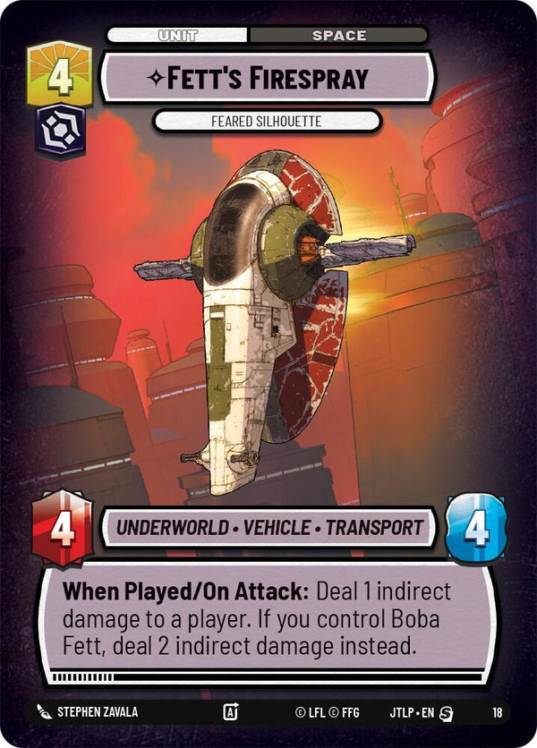 Fett's Firespray - Feared Silhouette - Star Wars Unlimited