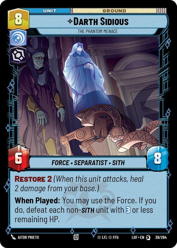 Darth Sidious - The Phantom Menace - Star Wars Unlimited