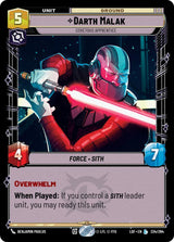 Darth Malak - Covetous Apprentice - Star Wars Unlimited