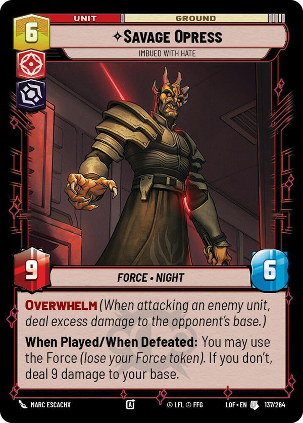Savage Opress - Imbued With Hate - Star Wars Unlimited