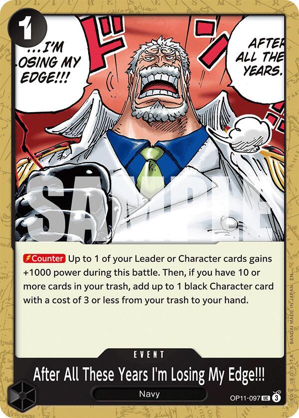After All These Years I'm Losing My Edge!!! - One Piece Card Game