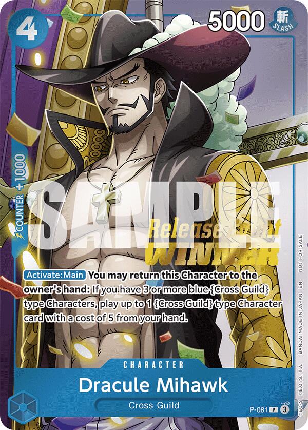 Dracule Mihawk (A Fist of Divine Speed Release Event Winner) [One Piece Promotion Cards] - Bandai
