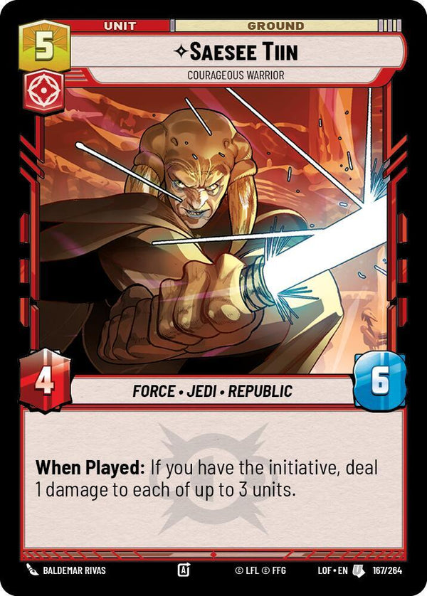 Saesee Tiin - Courageous Warrior - Star Wars Unlimited