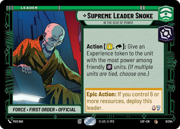 Supreme Leader Snoke - In the Seat of Power - Star Wars Unlimited