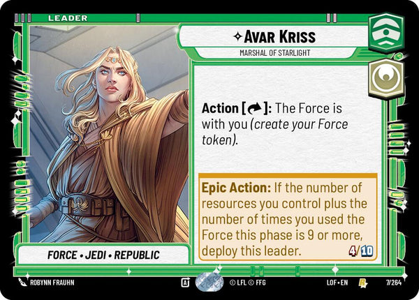 Avar Kriss - Marshal of Starlight (007/264) (007/264) [Legends of the Force] - Fantasy Flight Games