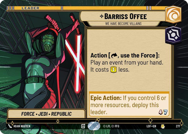 Barriss Offee - We Have Become Villains (Hyperspace) - Star Wars Unlimited
