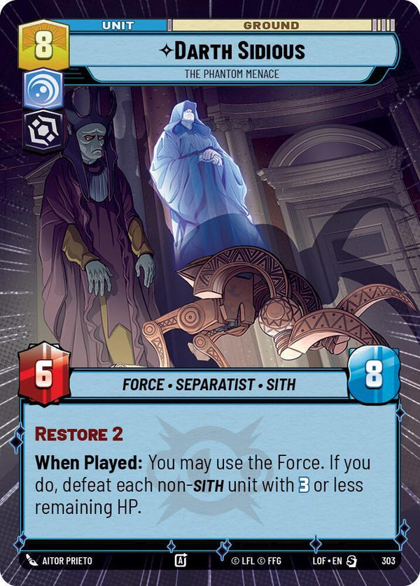 Darth Sidious - The Phantom Menace (Hyperspace) - Star Wars Unlimited