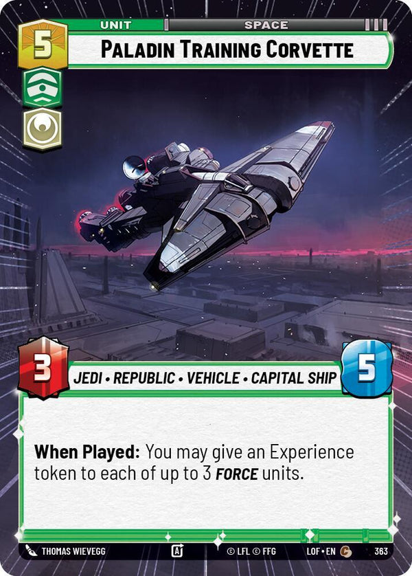 Paladin Training Corvette (Hyperspace) - Star Wars Unlimited