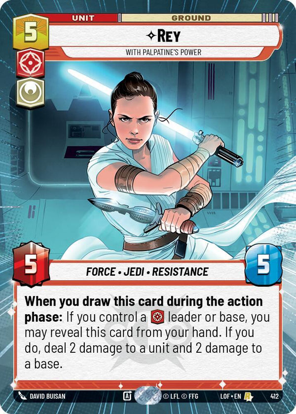 Rey - With Palpatine's Power (Hyperspace) - Star Wars Unlimited