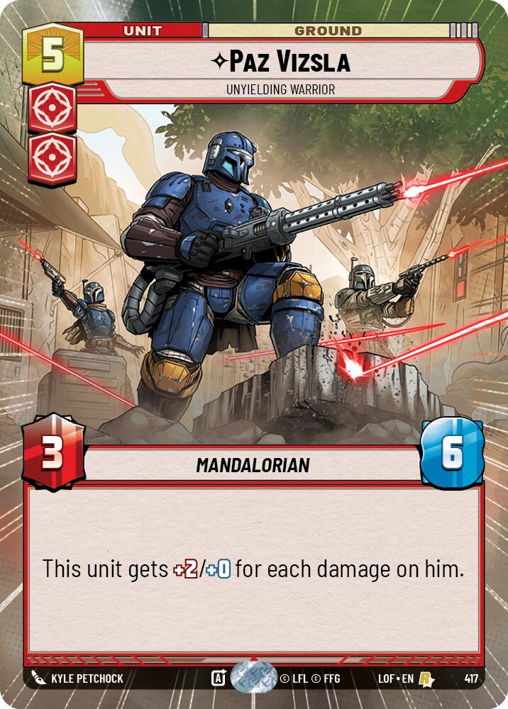Paz Vizsla - Unyielding Warrior (417) (Hyperspace) (417) [Legends of the Force]