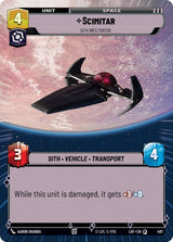 Scimitar - Sith Infiltrator (Hyperspace) - Star Wars Unlimited