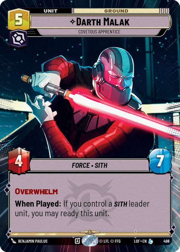 Darth Malak - Covetous Apprentice (Hyperspace) - Star Wars Unlimited