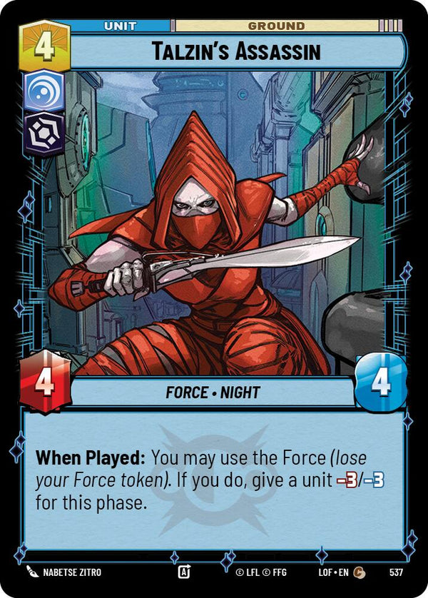 Talzin's Assassin (537) (Foil) (537) [Legends of the Force] - Fantasy Flight Games