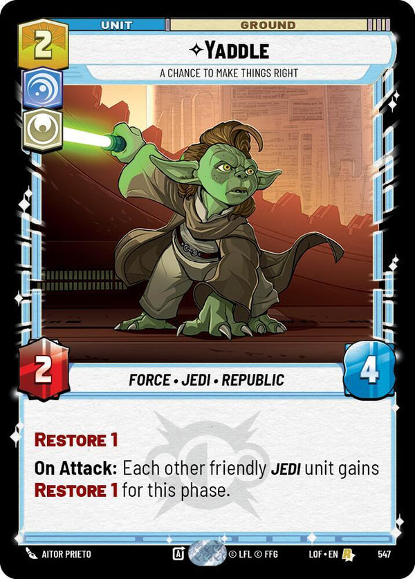 Yaddle - A Chance To Make Things Right (Foil) - Star Wars Unlimited