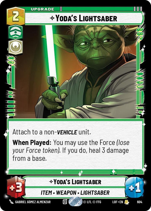 Yoda's Lightsaber (Foil) (LOF 604) - Star Wars Unlimited