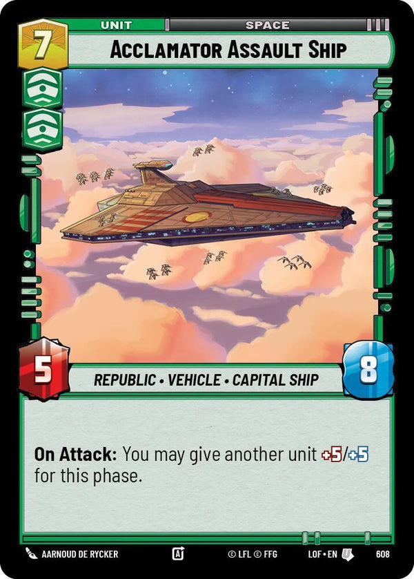 Acclamator Assault Ship (Foil) - Star Wars Unlimited
