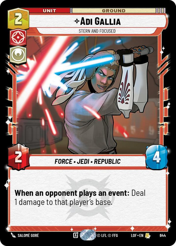 Adi Gallia - Stern and Focused (Foil) (LOF 644) - Star Wars Unlimited