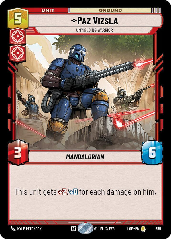 Paz Vizsla - Unyielding Warrior (Foil) - Star Wars Unlimited