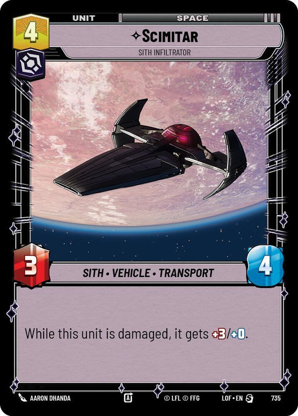 Scimitar - Sith Infiltrator (Foil) - Star Wars Unlimited