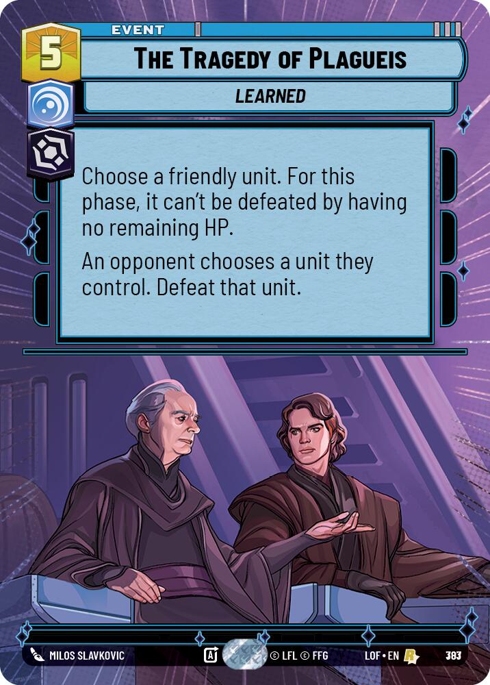 The Tragedy of Plagueis (783) (Hyperspace Foil) (783) [Legends of the Force]