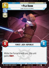 Plo Koon - I Don't Believe in Chance (Hyperspace Foil) - Star Wars Unlimited