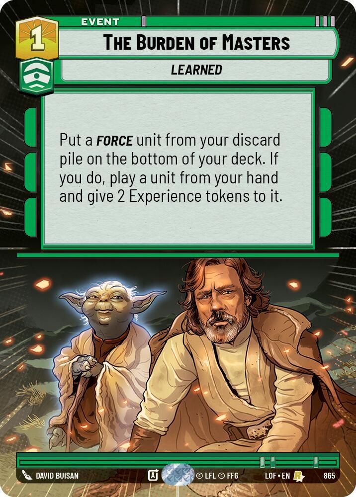 The Burden of Masters (Hyperspace Foil)