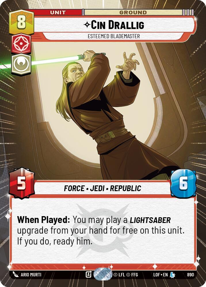 Cin Drallig - Esteemed Blademaster (Hyperspace Foil)