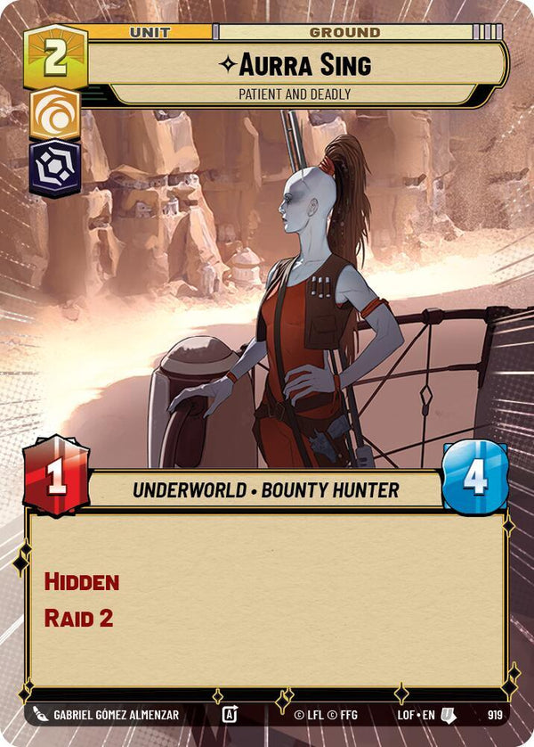 Aurra Sing - Patient and Deadly (Hyperspace Foil) - Star Wars Unlimited