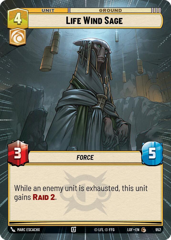 Life Wind Sage (Hyperspace Foil) (LOF 952) - Star Wars Unlimited