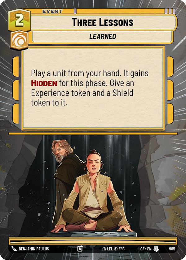 Three Lessons (965) (Hyperspace Foil) (965) [Legends of the Force] - Fantasy Flight Games