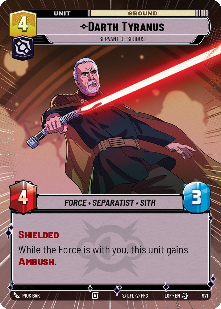 Darth Tyranus - Servant of Sidious (Hyperspace Foil)