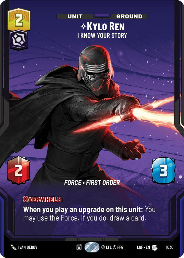 Kylo Ren - I Know Your Story (Prestige) (LOF 1030) - Star Wars Unlimited
