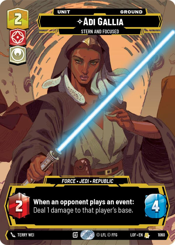 Adi Gallia - Stern and Focused (1060) (Prestige) (1060) [Legends of the Force] - Fantasy Flight Games