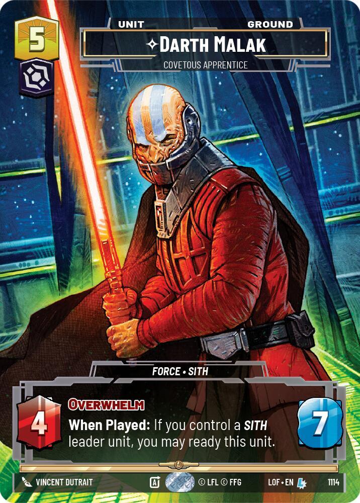 Darth Malak - Covetous Apprentice (Prestige Foil)