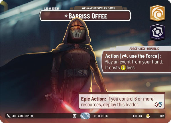 Barriss Offee - We Have Become Villains (Showcase) - Star Wars Unlimited
